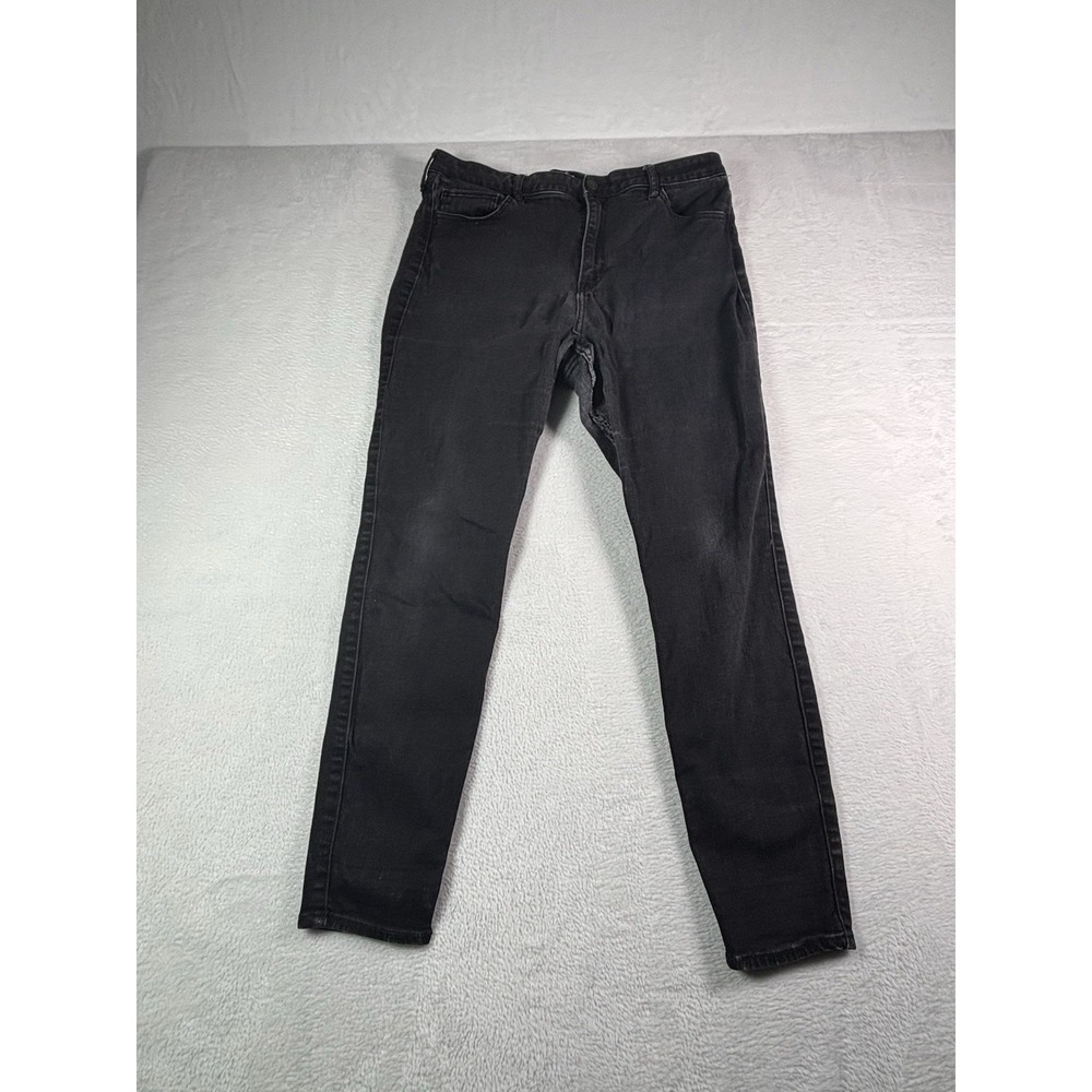 Hollister Womens Jeans 17R Ultra High Rise Super Skinny Faded Black Denim